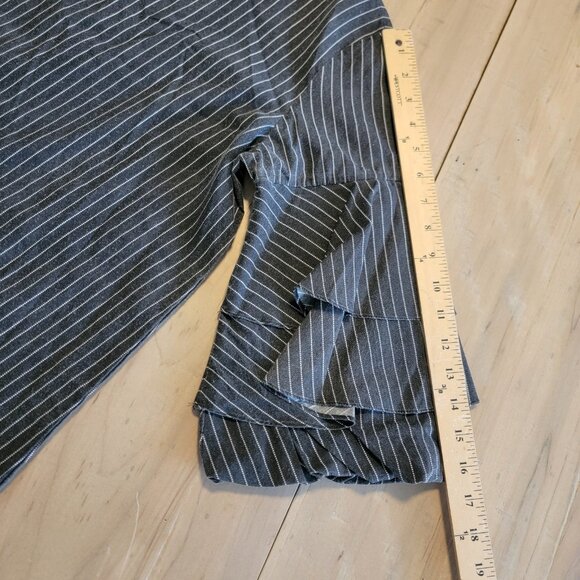 Belcorpo Dress Women’s Dark Gray White Striped Minimalist Boho Modest Sz S / M - Picture 7 of 11